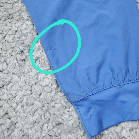 Med Couture Women's Energy Smocked Waist Cargo Jogger Scrub Pants Ceil Blue 3XL - Picture 3 of 7